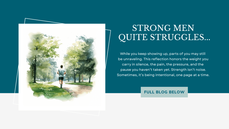 Men are struggling silently. Sacred In Every Season.