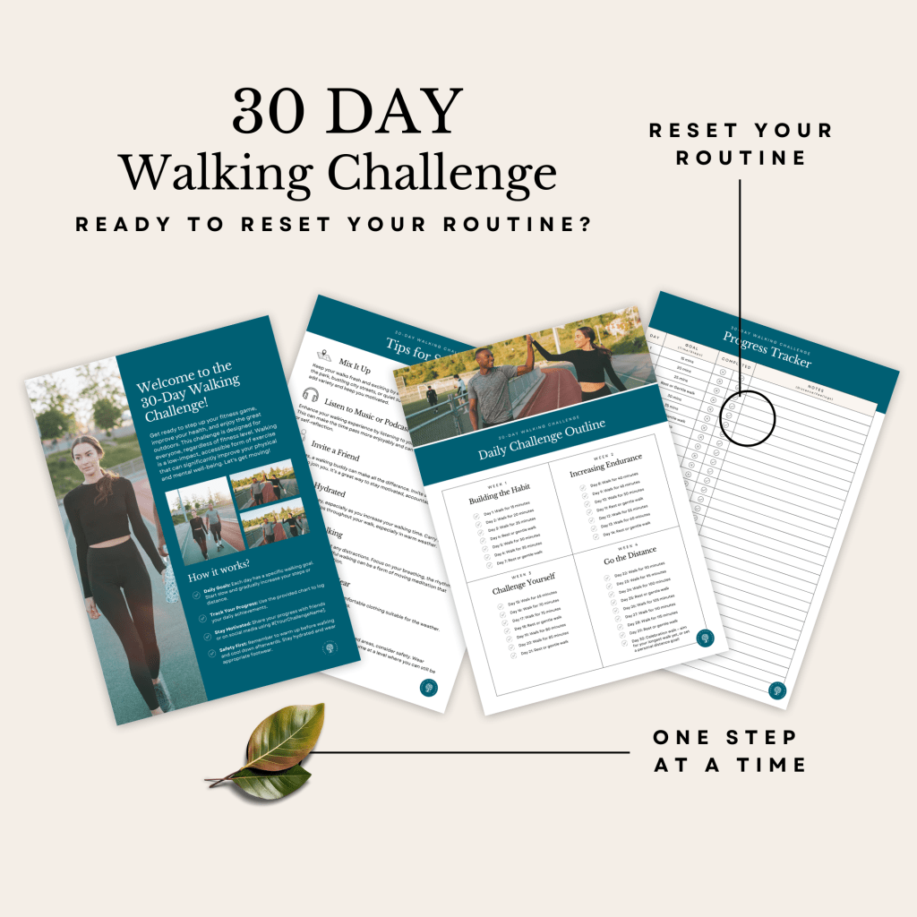 Fitness, templates and 30 day walking challenge.